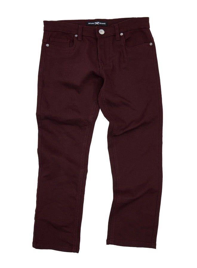 X RAY Stretchy Colored Denim Jeans, Casual Pants for Boys, Burgundy, 14 - Image 3