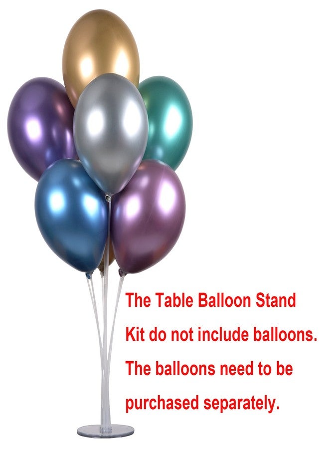 LANGXUN 28" Height Table Balloon Stand Kit for Birthday Party Wedding Decorations, Balloons Arch Kit for Graduation Party and Christmas Balloon Decorations (4 Pack) - Image 2
