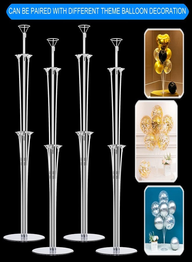 LANGXUN 28" Height Table Balloon Stand Kit for Birthday Party Wedding Decorations, Balloons Arch Kit for Graduation Party and Christmas Balloon Decorations (4 Pack) - Image 3