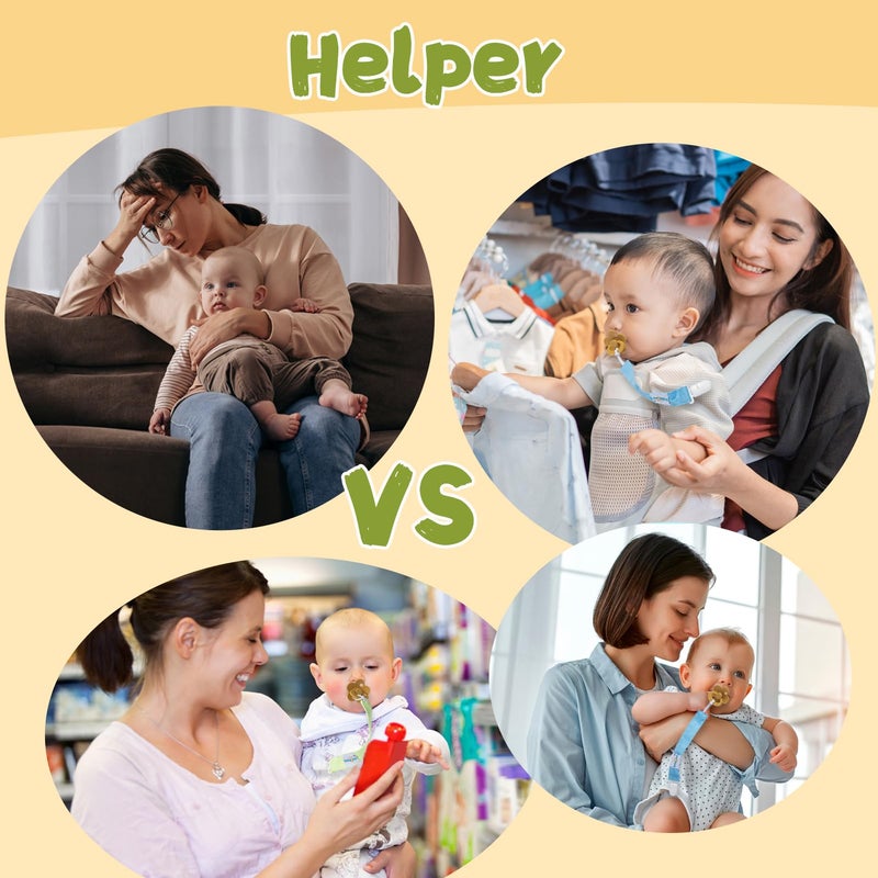 babygoal Floral Pacifier Clips, 6 Pack Binky Paci Holder Clips Leashes Fits for Most Pacifiers and Binkies 6PS31 - Image 5