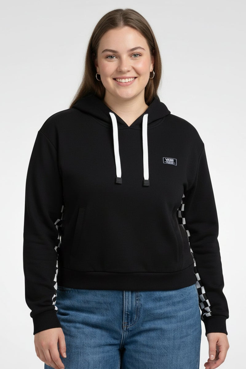 VANS Women Brand Logo Long Sleeve Hoodie, Black - Image 1