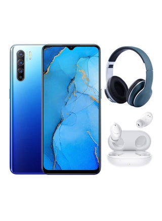 Reno 3 Dual SIM Auroral Blue 128GB 8GB RAM 4G LTE With TH-17 And Enco W11 Wireless Earbuds