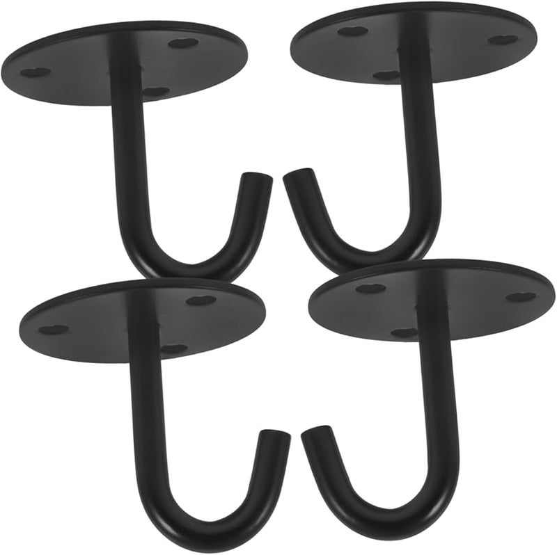 Mikikit 4 قطع من خطافات السقف الفولاذية المقاومة للصدأ على شكل حرف J لتعليق المراوح وأكياس الرمل والتركيب على الحائط - Image 2