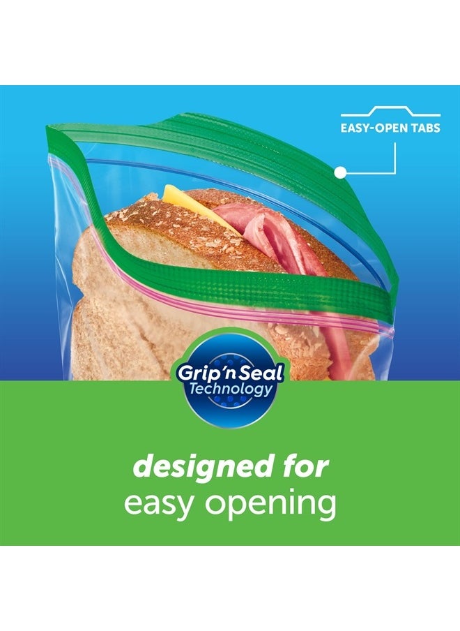 Ziploc - XL Sandwich and Snack Bags, Storage Bags for On the Go Freshness, Grip 'n Seal Technology for Easier Grip, Open, and Close, 30 Count (Pack of 3) - Image 1