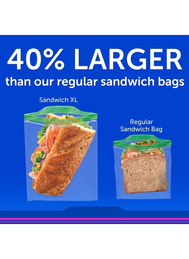 Ziploc - XL Sandwich and Snack Bags, Storage Bags for On the Go Freshness, Grip 'n Seal Technology for Easier Grip, Open, and Close, 30 Count (Pack of 3) - Image 1