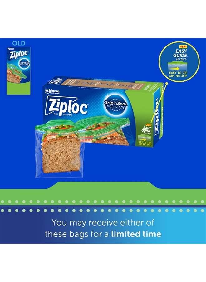 Ziploc - XL Sandwich and Snack Bags, Storage Bags for On the Go Freshness, Grip 'n Seal Technology for Easier Grip, Open, and Close, 30 Count (Pack of 3) - Image 1