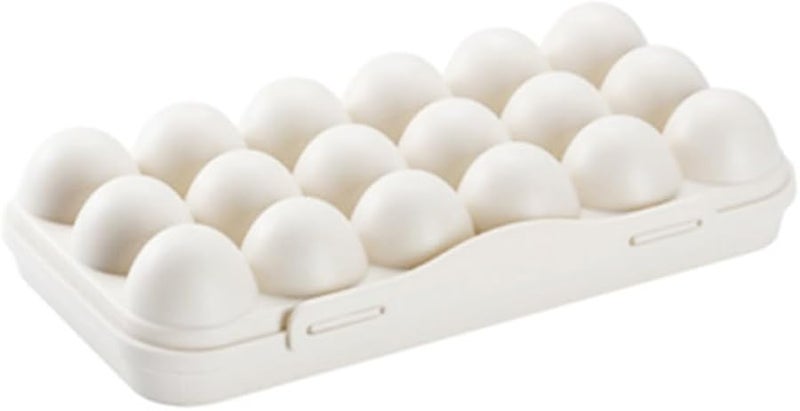 Khaki Stackable Plastic Egg Storage Containers With Anti Collision Holders For Refrigerator Organization - Image 1