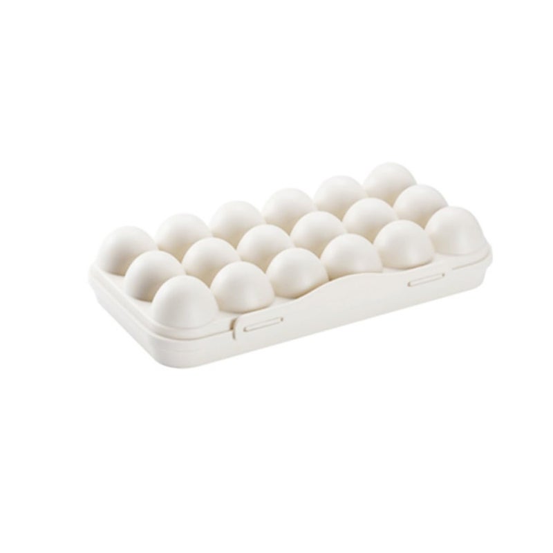 Khaki Stackable Plastic Egg Storage Containers With Anti Collision Holders For Refrigerator Organization - Image 2