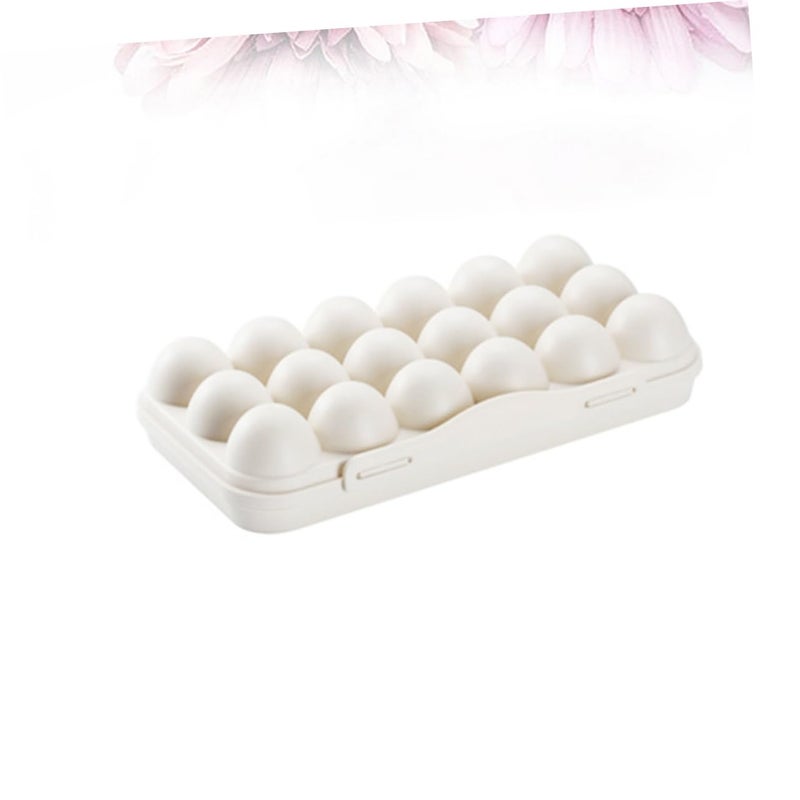Khaki Stackable Plastic Egg Storage Containers With Anti Collision Holders For Refrigerator Organization - Image 4