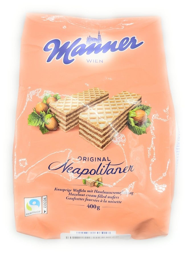 MANNER Hazelnut Cream Filled Wafers (manner) 14oz - Image 1