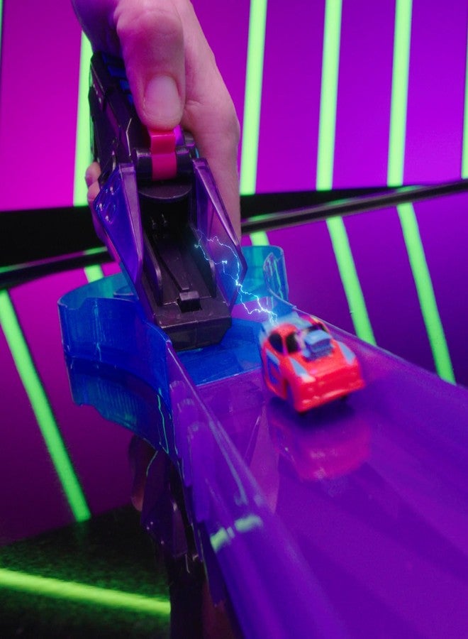 Goliath Hyper Burst Jump Strike Playset | Race and Battle! | Customizable Race Track & Micro Scale Cars | Over 600+ MPH Scale Speed! - Image 5