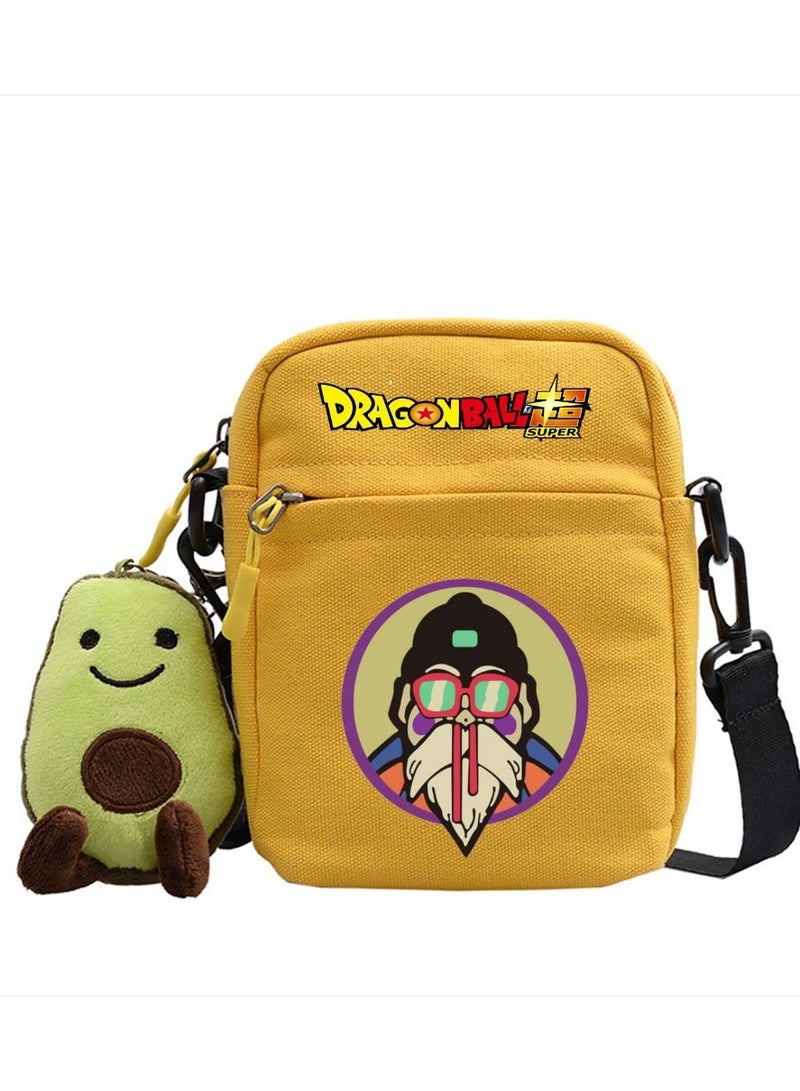 KUYING New Dragon Ball Four-color Small Square Bag Canvas Casual Crossbody Bag 