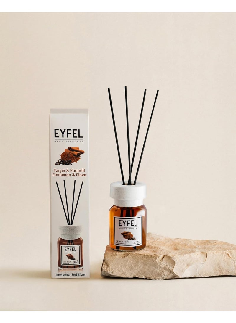 EYFEL EYFEL Cinnamon Clove Reed Diffuser, 120ml | Premium Home Fragrance with Warm & Spicy Scent | Long-Lasting Aroma for Home & Office  - Image 4