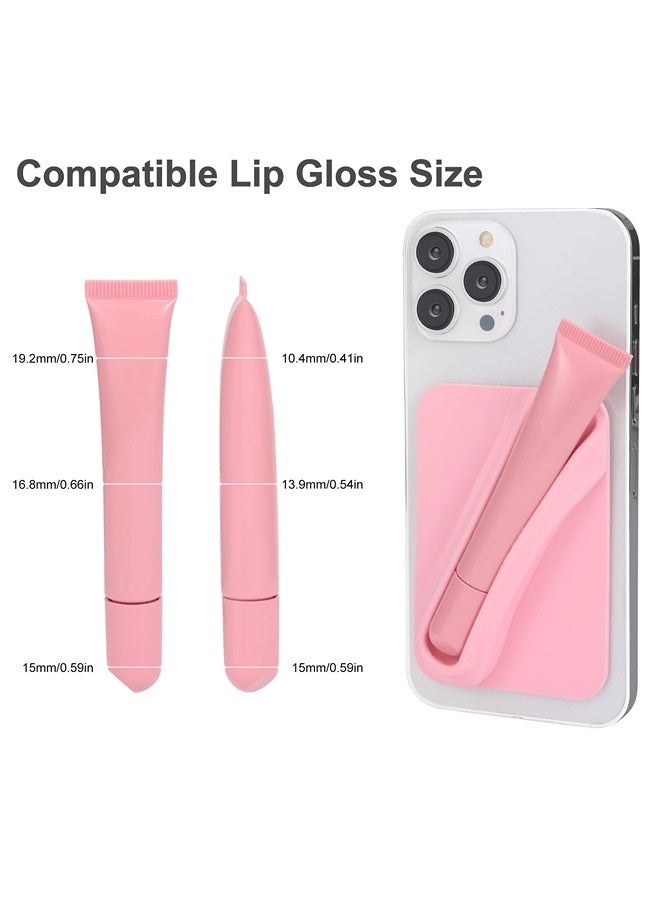 ShebSheb Silicone Lip Holder for Cell Phone Lipstick Lip Glaze Phone Case Back Stick On Holder for Most Phone Models  - Image 4