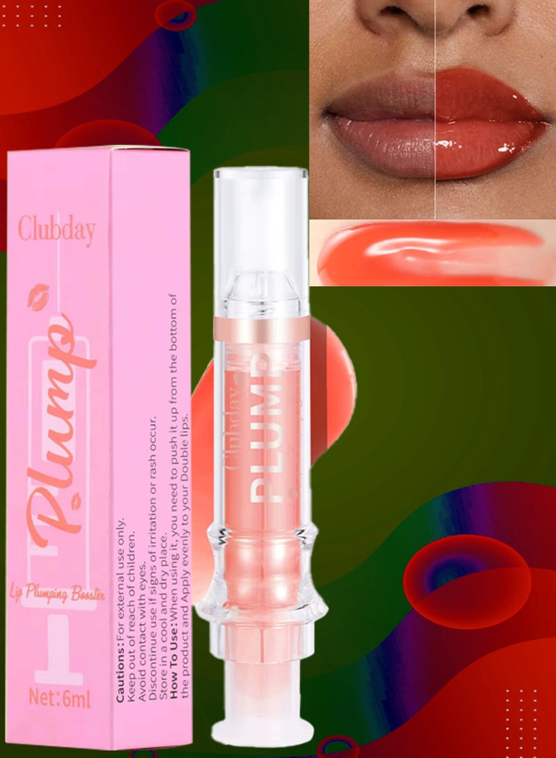 Clubday مُعزِّز شفاه مُنتفخ مُرطِّب مُغذٍّ يُعطي حجمًا ويُرطِّب لمسة لامعة لشفاه ممتلئة طبيعية مكياج شفاه خفيف حار مُعزِّز شفاه لامع أحمر شفاه لامع 6 مل 04 - Image 1