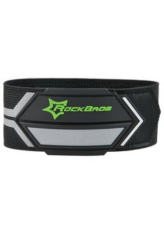 Rockbros Bike Pants Strap Bicycle Cycling Pants Cuff Band Reflective Wrist Ankle Bands For Outdoor Sports(2 Pcs) Black Silver  - Image 2
