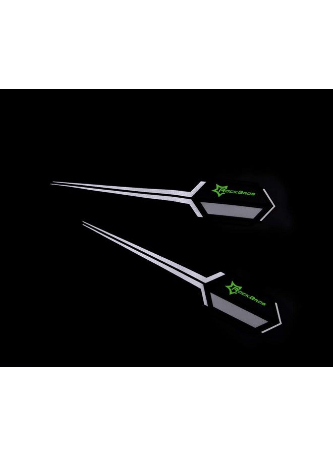 Rockbros Bike Pants Strap Bicycle Cycling Pants Cuff Band Reflective Wrist Ankle Bands For Outdoor Sports(2 Pcs) Black Silver  - Image 3