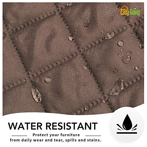 Easy-Going Oversized Recliner Cover Reversible Couch Cover Sofa Cover for Living Room Water Resistant Furniture Protector with Elastic Straps for Pets Dog (Oversized Recliner, Brown/Beige) - Image 4