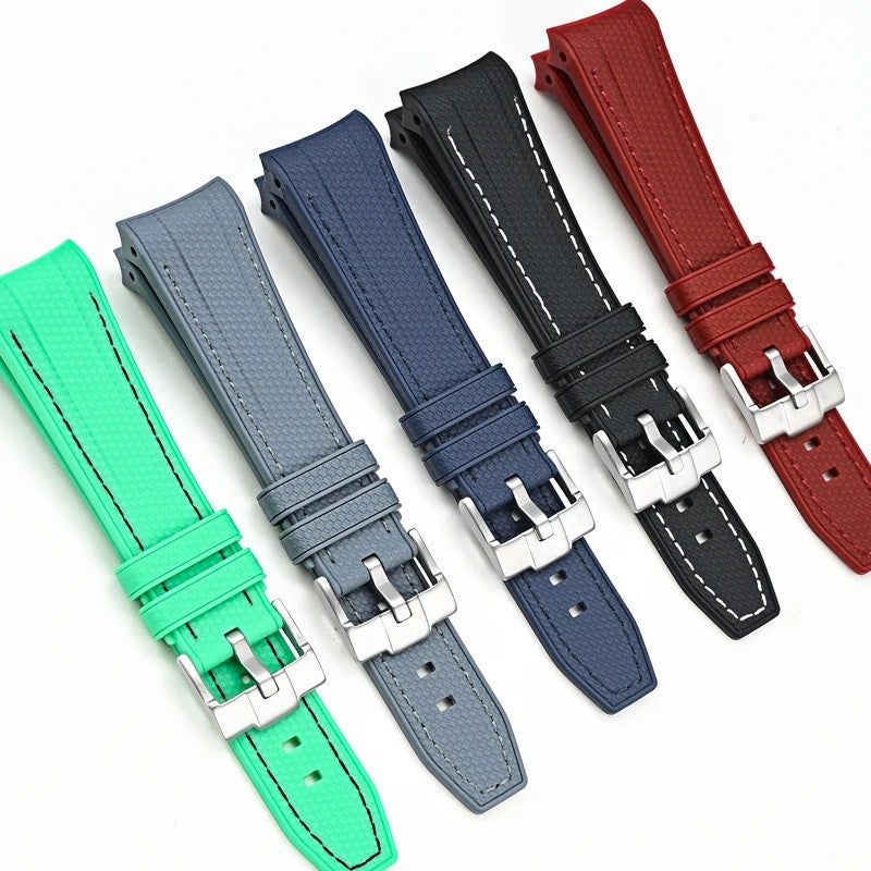 Bluejw Hot Sale Rubber Watch Strap for Swatch Blancpain Replacement TPU Rubber Curved-end Strap 22mm for 5 OCEANS Watch Band - Image 2