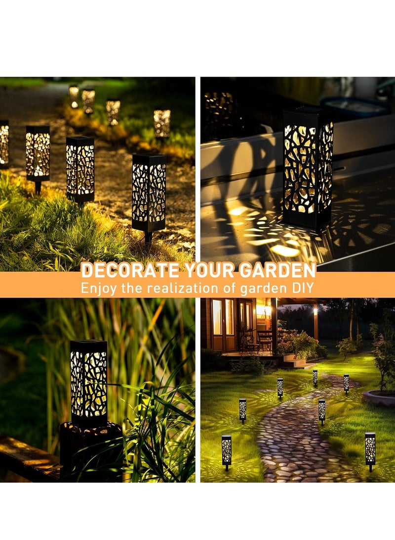 Loquat Garden Decor, Solar Outdoor Lights, Solar Lights Outdoor Waterproof for Garden Yard Patio Walkway Driveway Outside Decor 4 Pack Black - Image 2