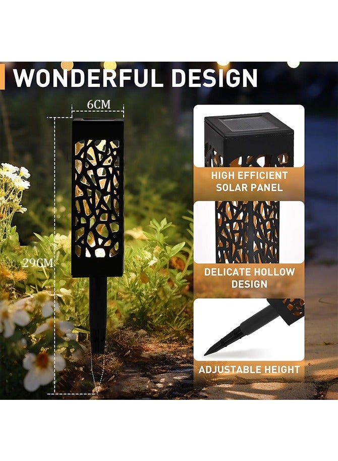 Loquat Garden Decor, Solar Outdoor Lights, Solar Lights Outdoor Waterproof for Garden Yard Patio Walkway Driveway Outside Decor 4 Pack Black - Image 5