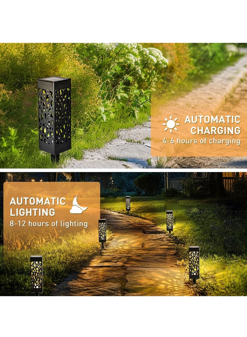 Loquat Garden Decor, Solar Outdoor Lights, Solar Lights Outdoor Waterproof for Garden Yard Patio Walkway Driveway Outside Decor 4 Pack Black - Image 3