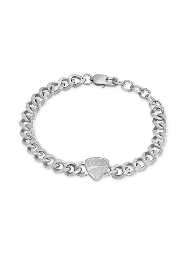 Ducati Cardio Silver Stainless Steel Chain Bracelet for Men 190mm - Image 1