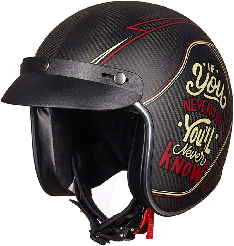 VCOROS Black Helmet Peak Shield for Open Face Helmets - Image 2