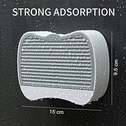 MEZON Wall-Mounted Drain Soap Box Soap Dish Detachable Soap Case Flip Soap Box for Bathroom Kitchen Shower (1 PC - Random Color) - Image 2