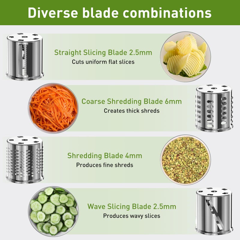 XINCAN Slicer Shredder Attachment for KitchenAid Stand Mixer with 4 Blades, Cheese Grater Attachment, Fresh Prep Slicer, Bigger Vegetable Salad Maker Accessories for Kitchenaid - Image 5