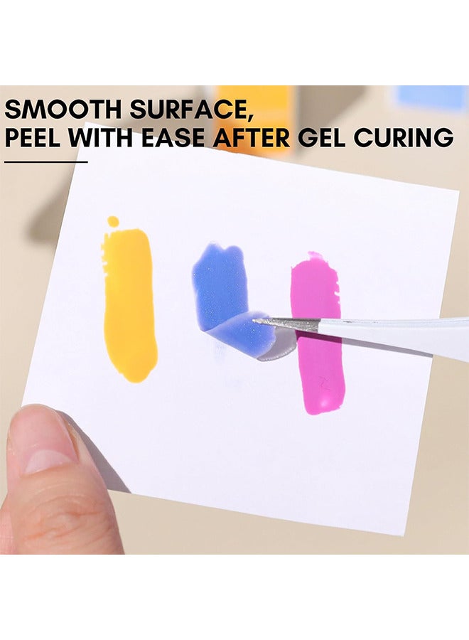 100 قطعة طلاء الأظافر خلط لوحة الأوراق ، يمكن التخلص منها جل الفن الرسم المحمول ماكياج أداة اللوازم مسمار جل خلط أداة مسمار اللوازم صالون المنزل - Image 3