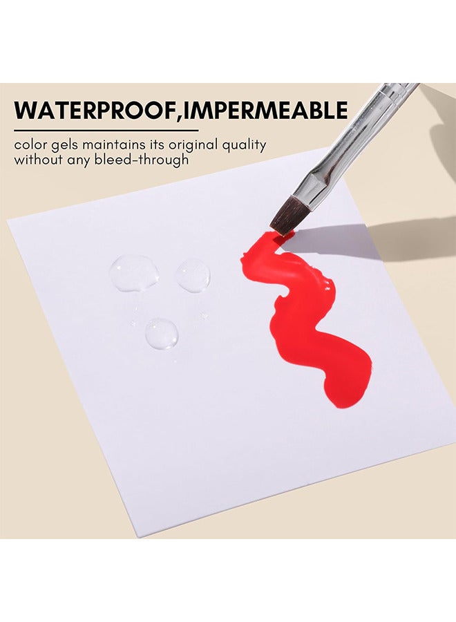 100 قطعة طلاء الأظافر خلط لوحة الأوراق ، يمكن التخلص منها جل الفن الرسم المحمول ماكياج أداة اللوازم مسمار جل خلط أداة مسمار اللوازم صالون المنزل - Image 5