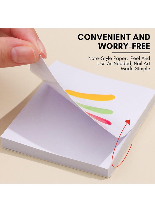 100 قطعة طلاء الأظافر خلط لوحة الأوراق ، يمكن التخلص منها جل الفن الرسم المحمول ماكياج أداة اللوازم مسمار جل خلط أداة مسمار اللوازم صالون المنزل - Image 4