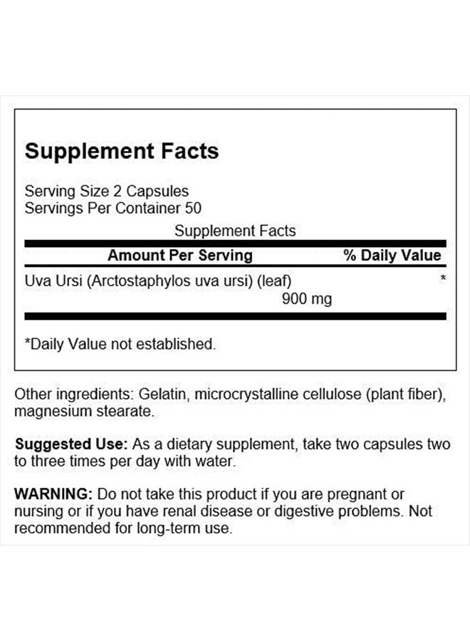 SWANSON Uva Ursi Leaf 450 Milligrams 100 Capsules - Image 2
