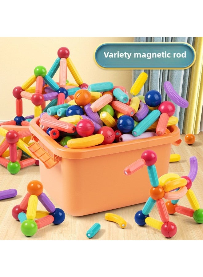 Variety Magnetic Stick Boys And Girls 2-year-old Baby Intelligence Puzzle 6 Children's Puzzle Building Blocks Assembled Magnet Toy-Color:Pure 36-piece Set  - Image 2