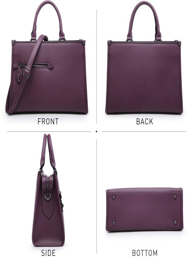 داسين حقائب داسين النسائية، حقائب ساتشيل، حقيبة يد علوية، حقيبة كتف مع محفظة متناسقة (بنفسجي) - Image 3