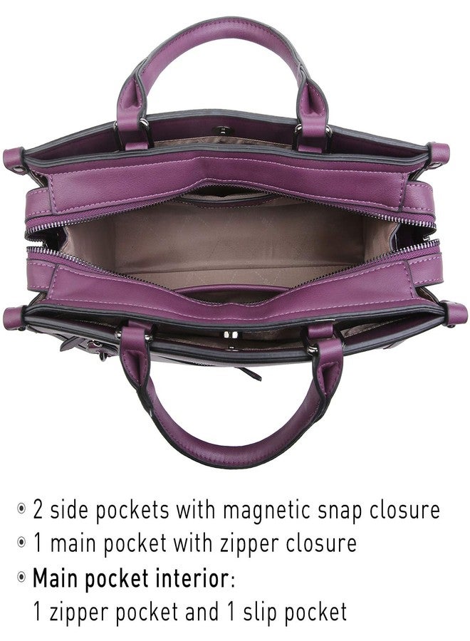 داسين حقائب داسين النسائية، حقائب ساتشيل، حقيبة يد علوية، حقيبة كتف مع محفظة متناسقة (بنفسجي) - Image 5