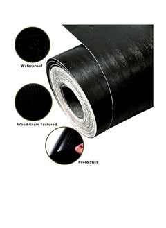 Generic إطار مرآة قابل للإزالة بخطوط خشبية سوداء لاصق ومقاوم للماء ملصق حمام  - Image 5