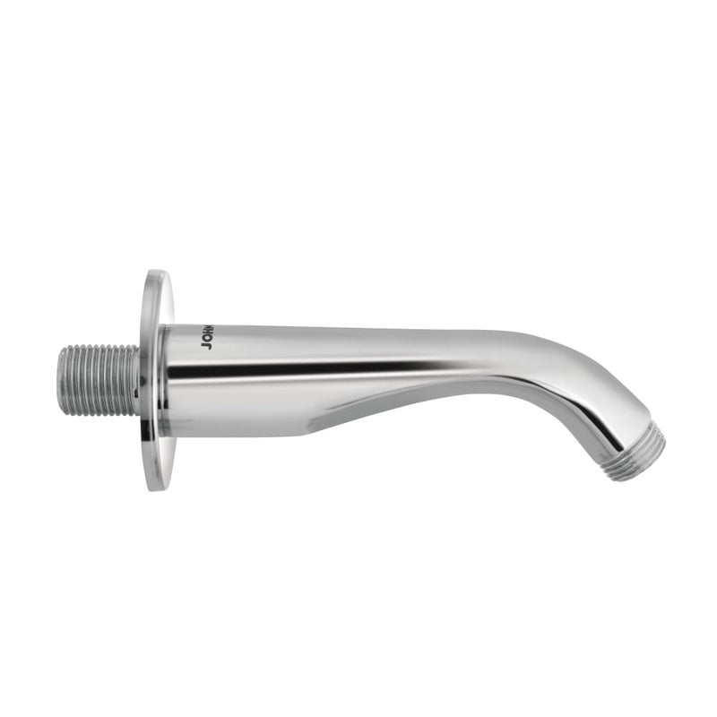 Johnson Bathrooms Johnson Round Shower Arm 6 inches long with wall flange | Brass Material | Anti-Corrosion Shower Holder for Overhead Showers | 2 Year Warranty (S0023C - Chrome) - Image 3