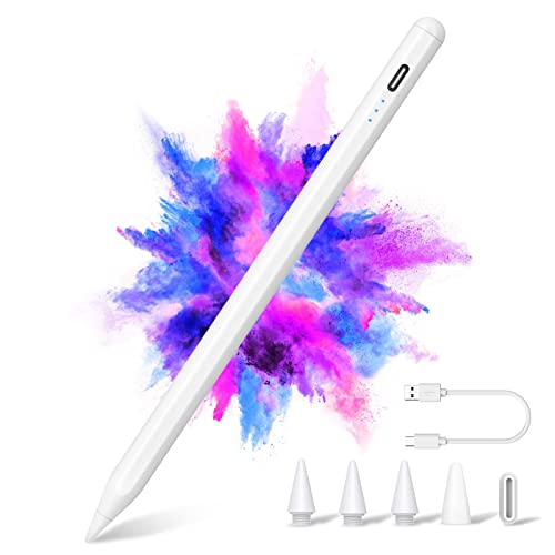 Xiron Stylus Pen, Pencil for Apple iPad with Palm Rejection, Tilt Sensitivity, Magnetic Adsorption for 2018-2022 iPad Pro 11/12.9, iPad 6/7/8/9/10th, Air 5/4th/3rd, Mini 5/6th Gen (White) - Image 1