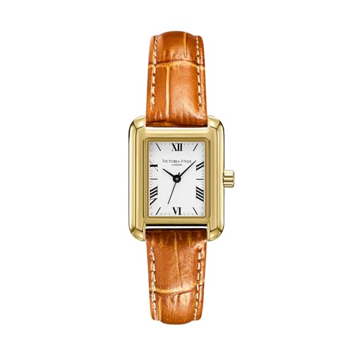 VICTORIA HYDE Brown Squace Womens Leather Watch - Image 1