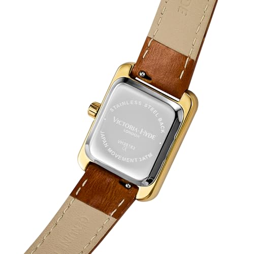 VICTORIA HYDE Brown Squace Womens Leather Watch - Image 3
