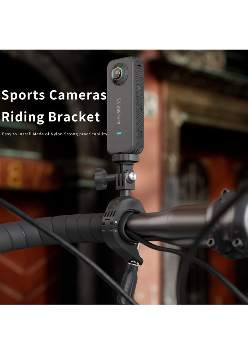Captaintech Handlebar Mount for Action Camera Compatible with GoPro, Action 3, Insta360 X3, Pocket 2, Universal 1/4" Screw For Cycling, Motorcycles, Stable Bike Perspective Photography, For 22mm-35mm Bar  - Image 5
