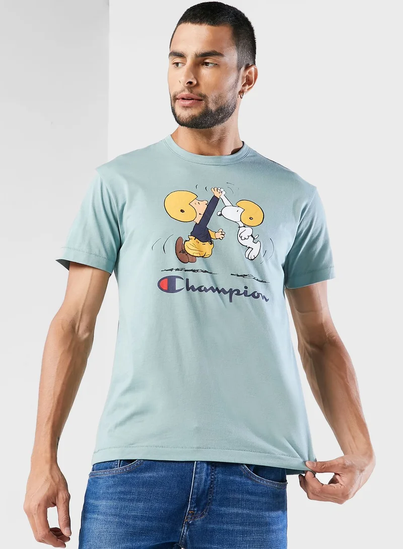 Champion Peanuts Logo T-Shirt