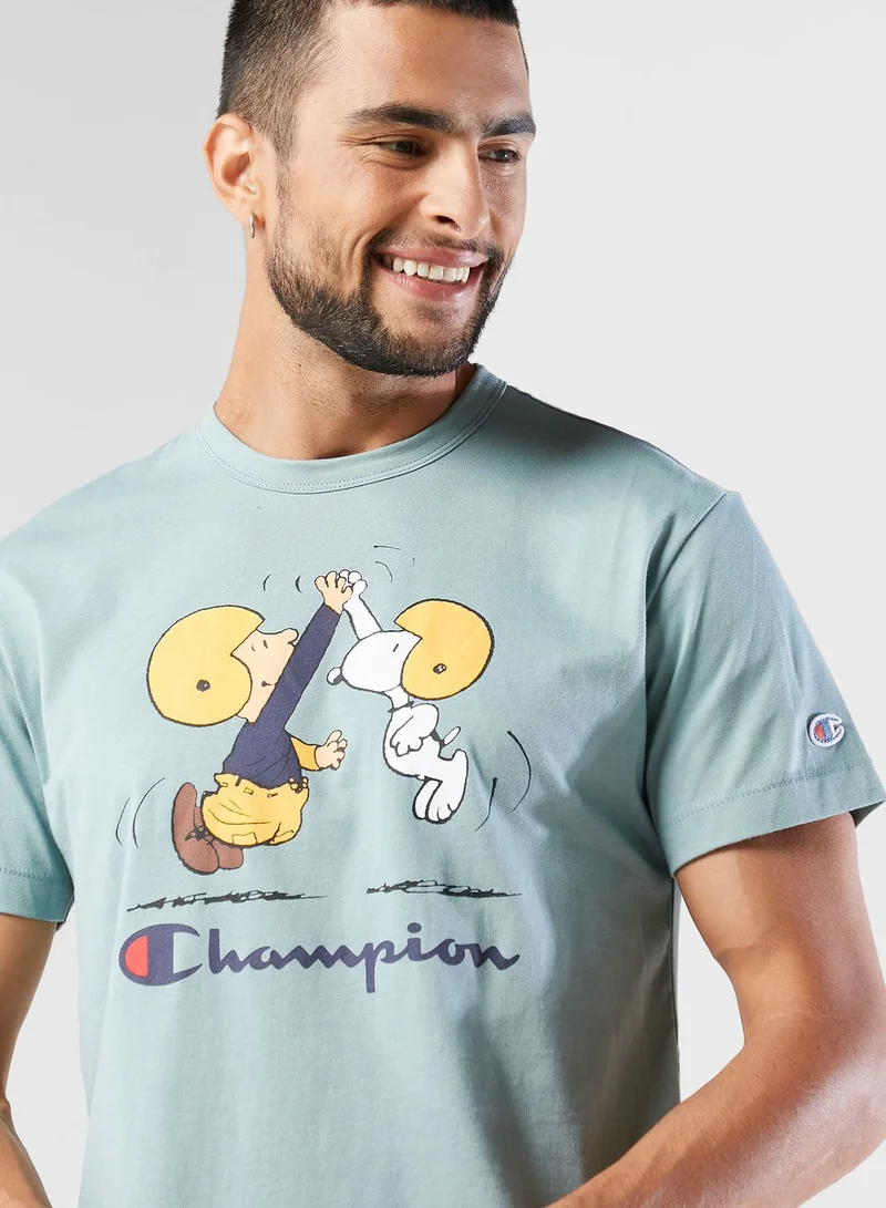Champion Peanuts Logo T-Shirt