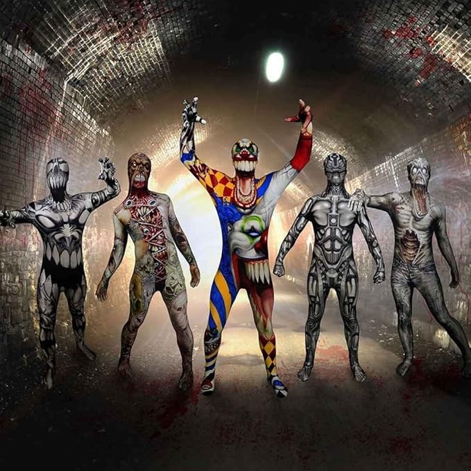 Morphsuits Men's Monster Scary Clown Skinsuit, XX-Large - Image 4