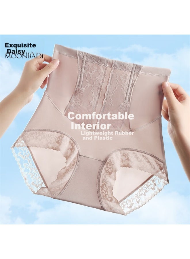 Moonbadi Women's Thin And Breathable Shaping Panties With Cotton Crotch, Moisture-wicking, High Waist Tummy Control Triangle Underwear - Image 2