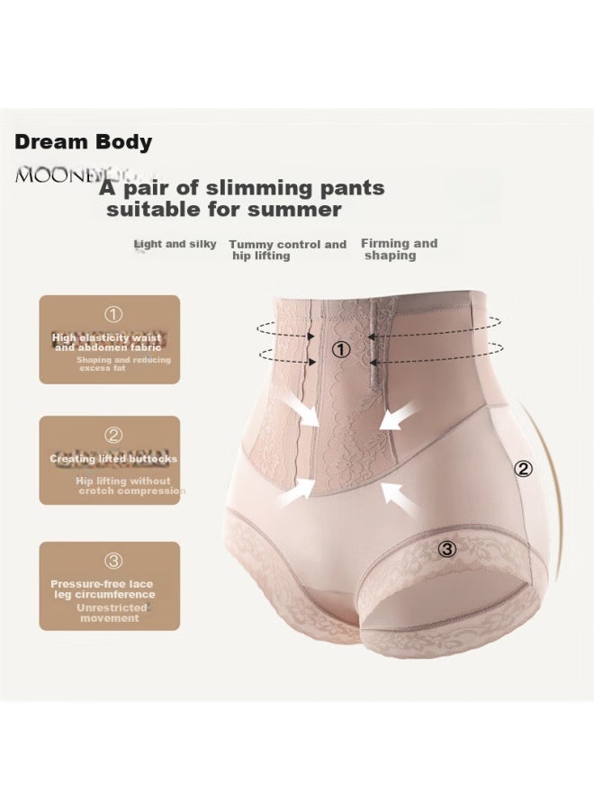 Moonbadi Women's Thin And Breathable Shaping Panties With Cotton Crotch, Moisture-wicking, High Waist Tummy Control Triangle Underwear - Image 3