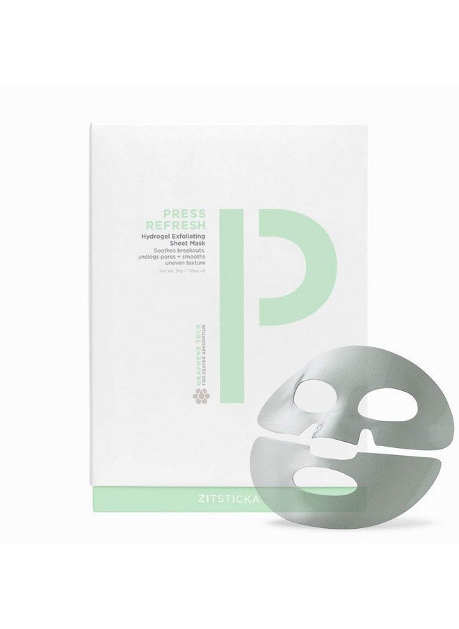 ZITSTICKA - Sheet Masks For Face Skincare 5 Sheets Press Refresh Exfoliating & Hydrating Sheet Mask For Dry & Sensitive Skin Soothe Breakouts & Acneprone Skin Beauty Facial Skin Care For Woman - Image 1