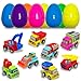 JoFAN 8 Pack Prefilled Plastic Easter Eggs with Pull Back Engineering Cars Toys Inside for Kids Boys Girls Toddlers Easter Basket Stuffers Gifts Party Favors - Image 2